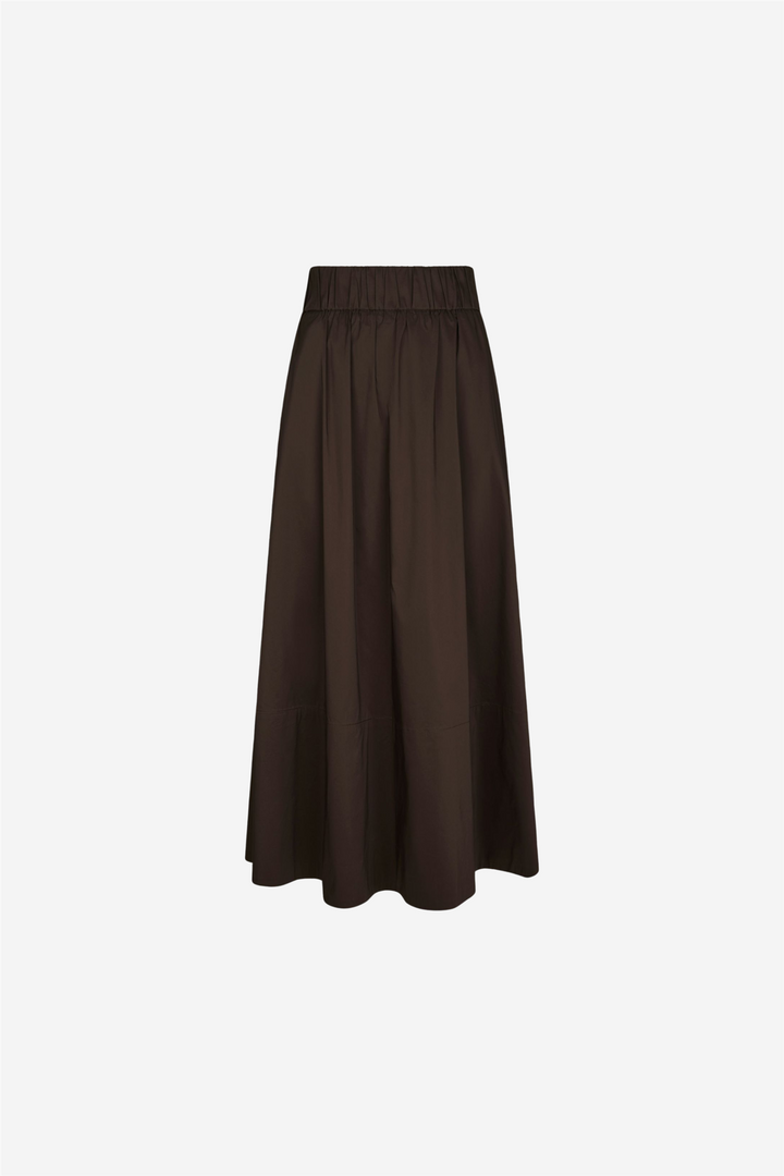 Yara Poplin Skirt Chocolate Brown