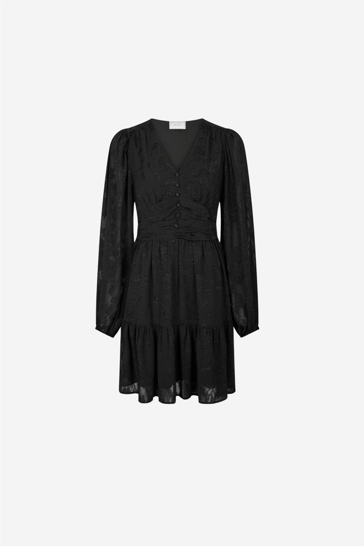Rihana Burnout Dress Black