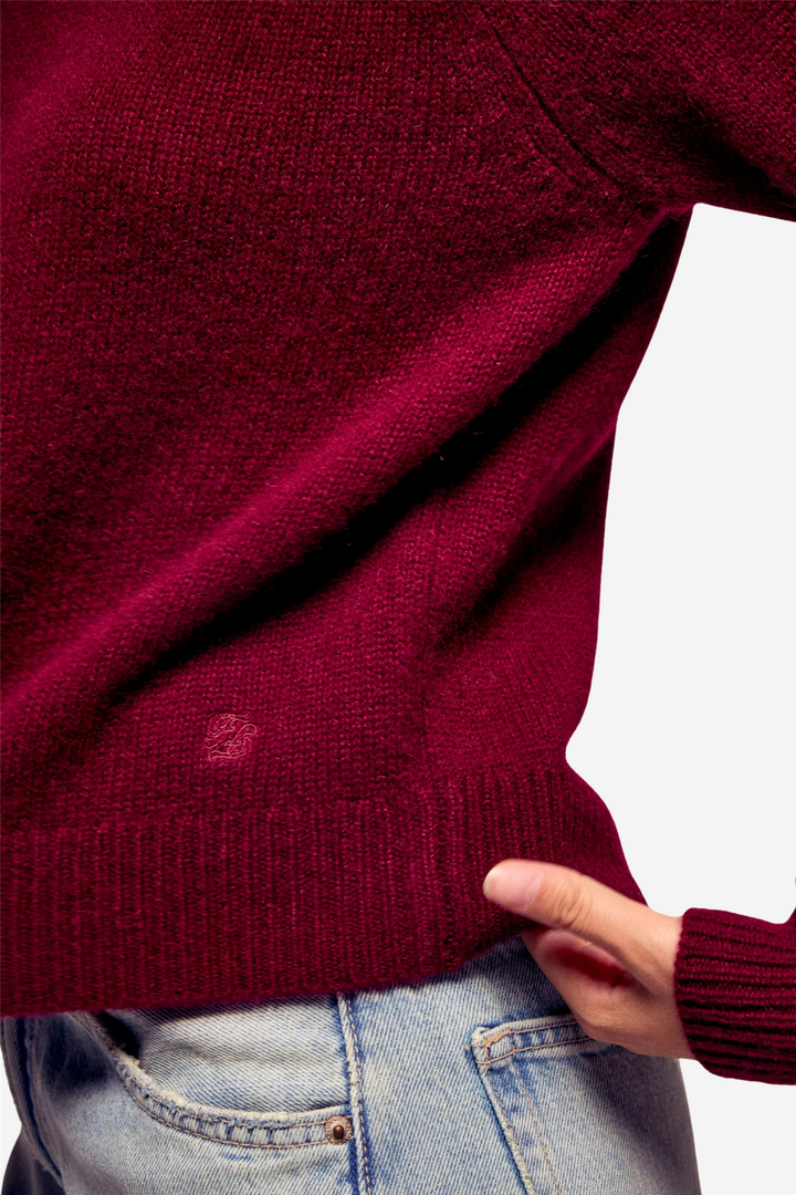Crewneck Sweater Winter Burgundy