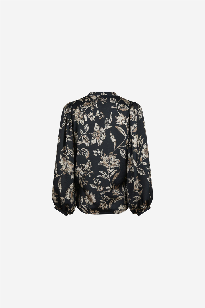 Nani Canvas Flower Bloouse Dark Navy