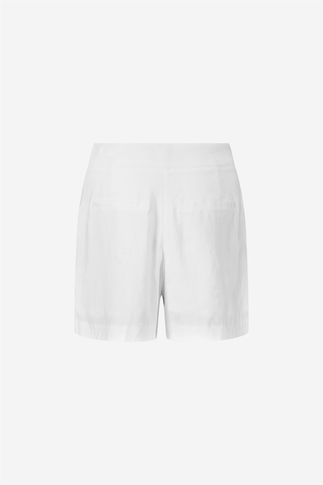 Freya Solid Linen Shorts White