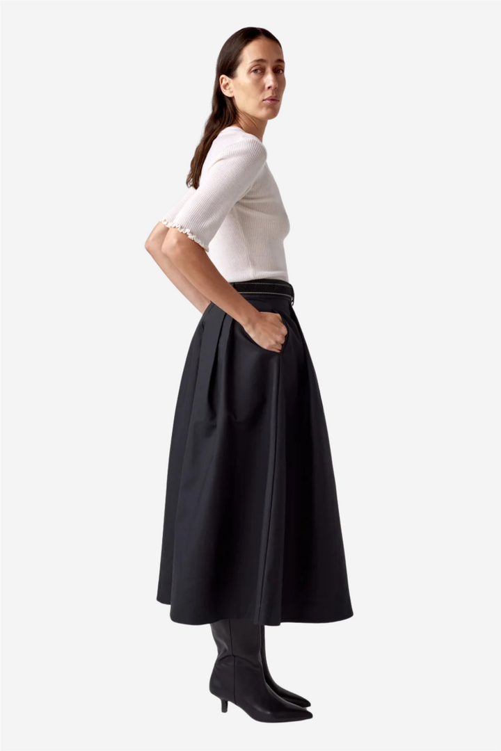 Anna Cotton Skirt Black