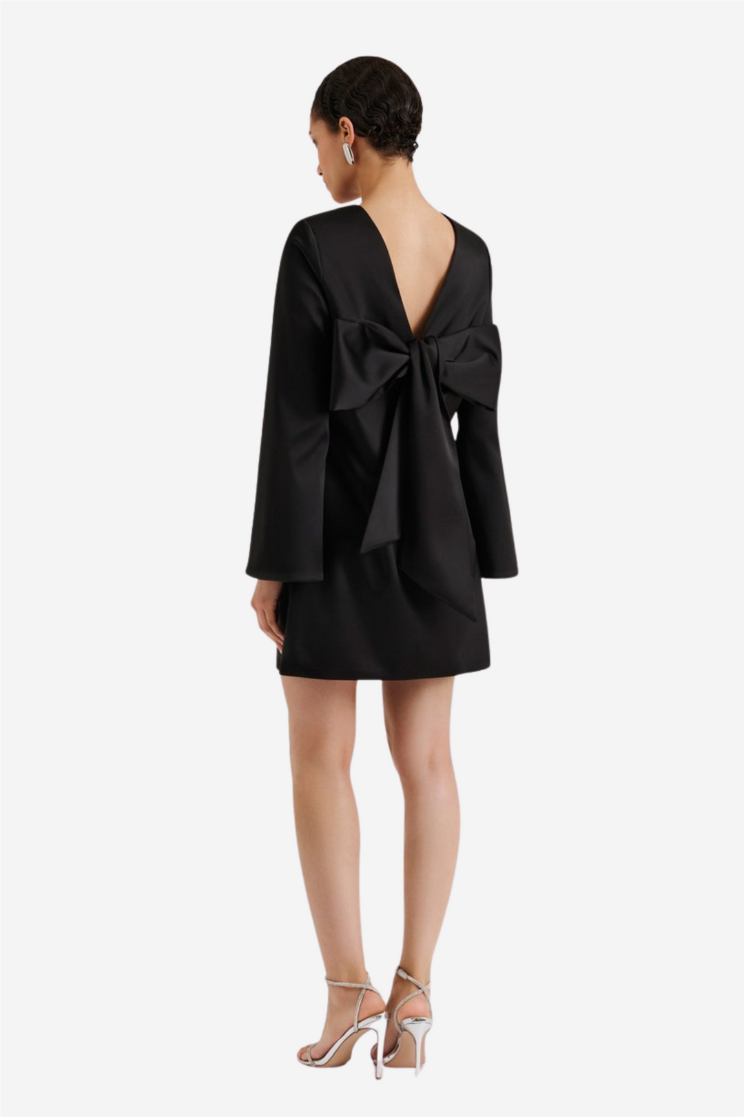 Elna Bow Detailed Mini Dress Black