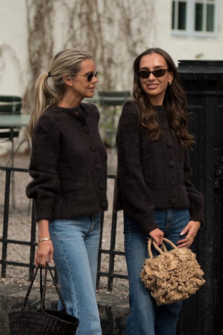 Maria Chunky Cardigan Dark Brown
