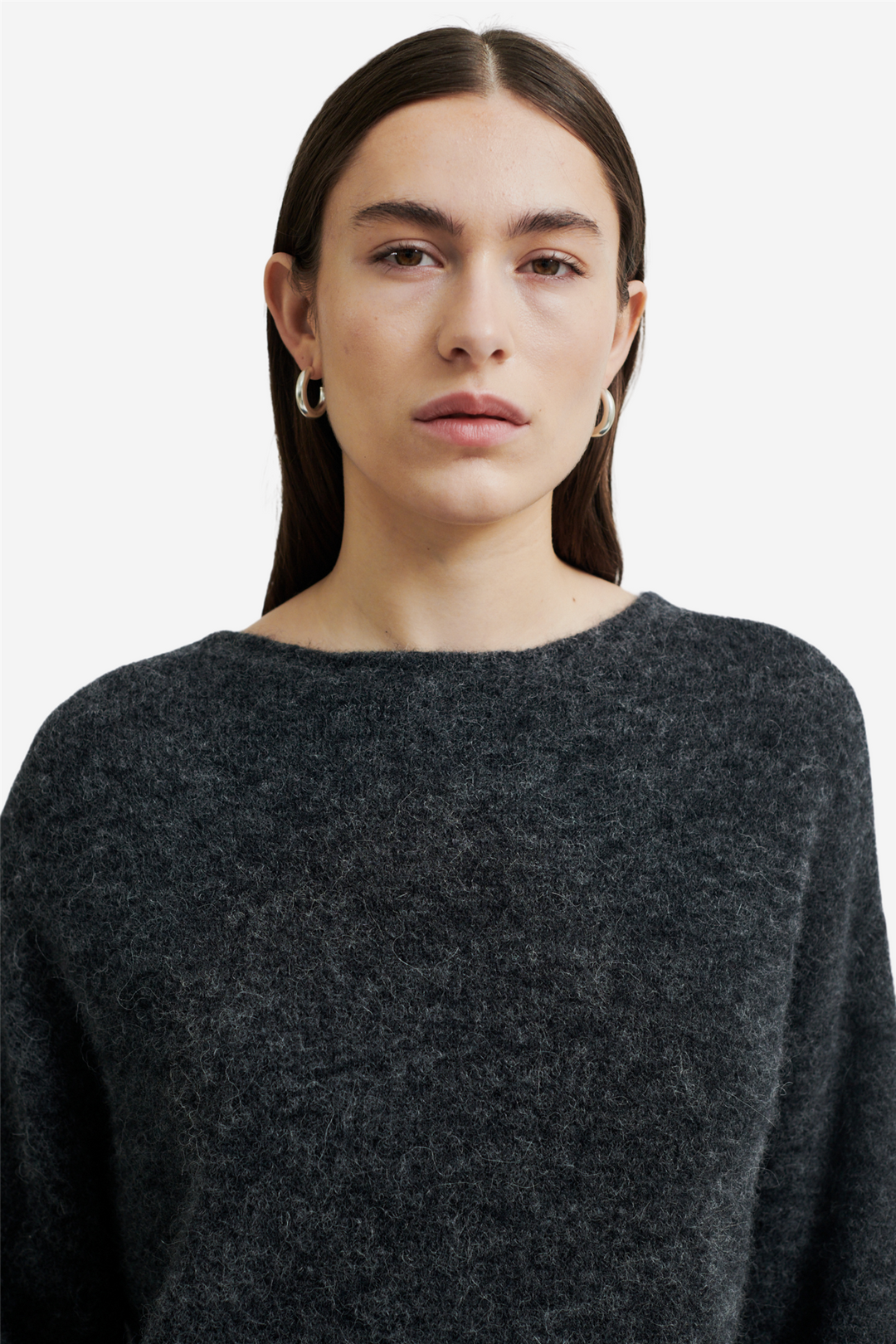 Aina Knit Cardigan Dark Gray Melange