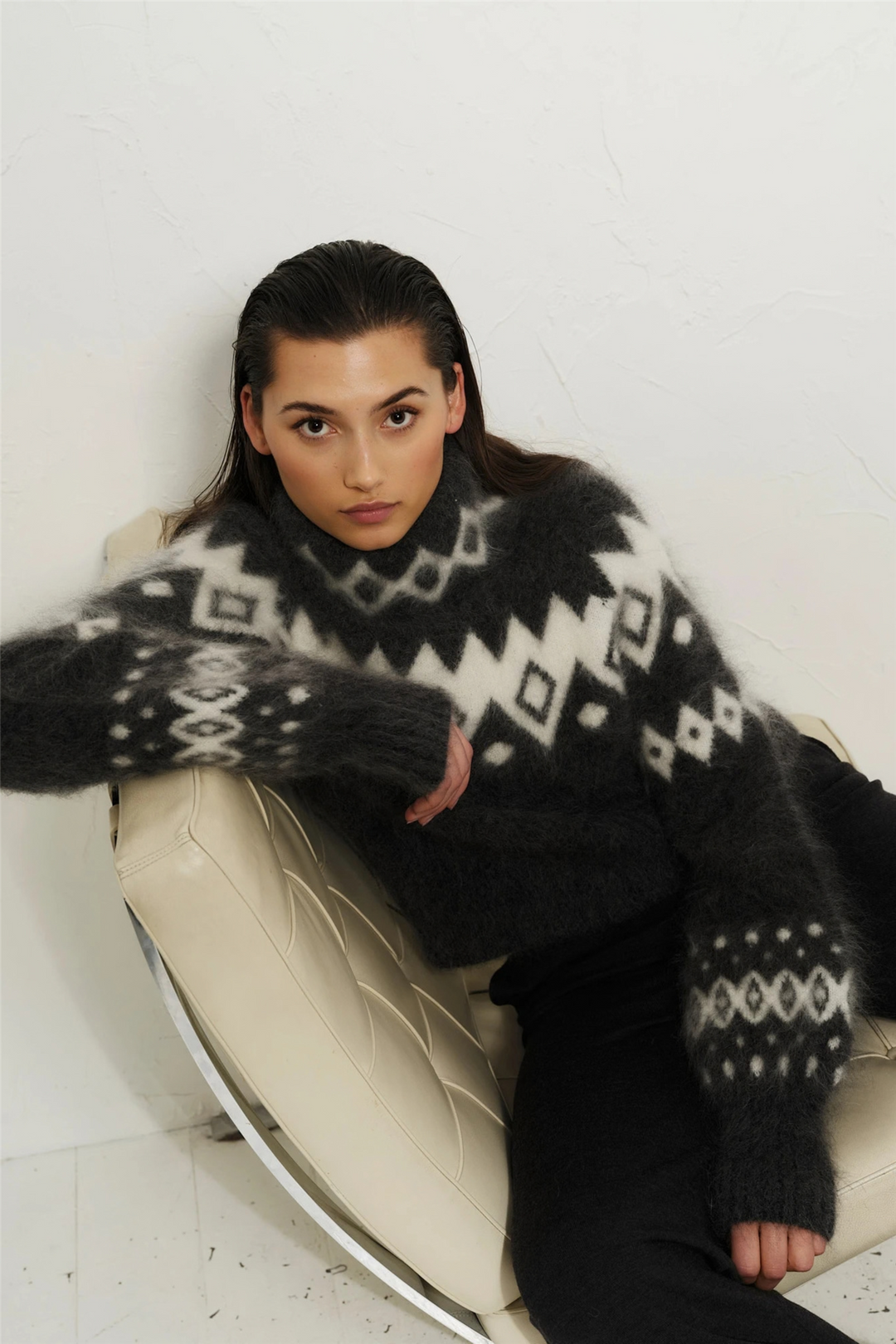Kylie Chunky Sweater Charcoal