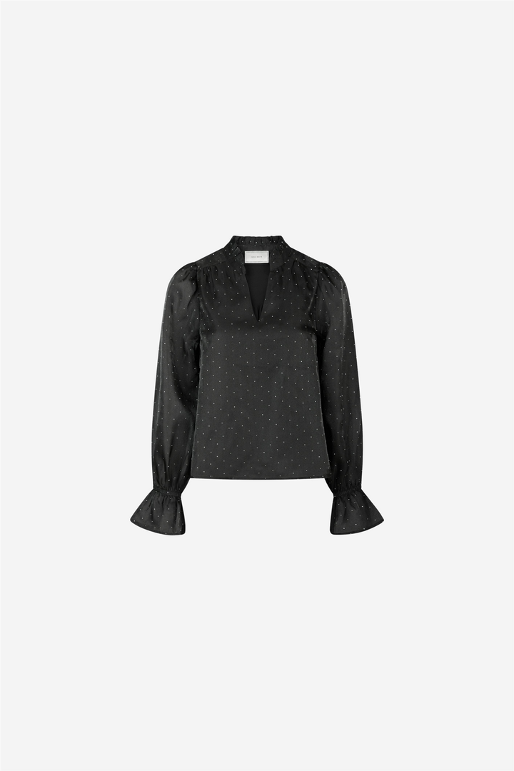 Amara Bedazzled Blouse Black
