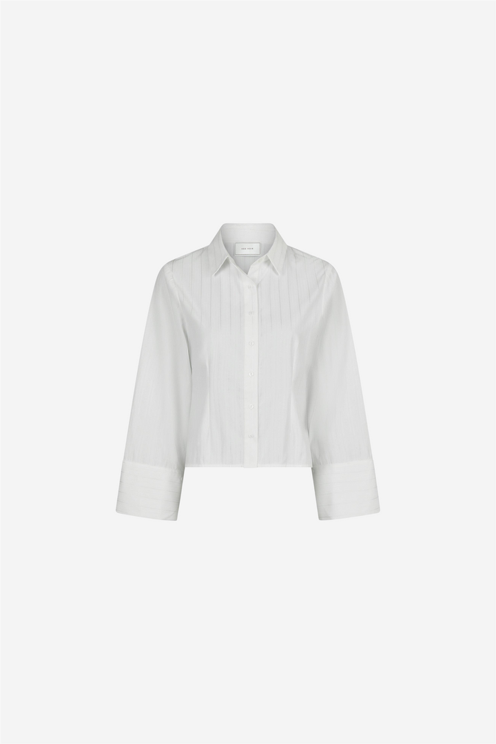 Pink Solid Shirt White