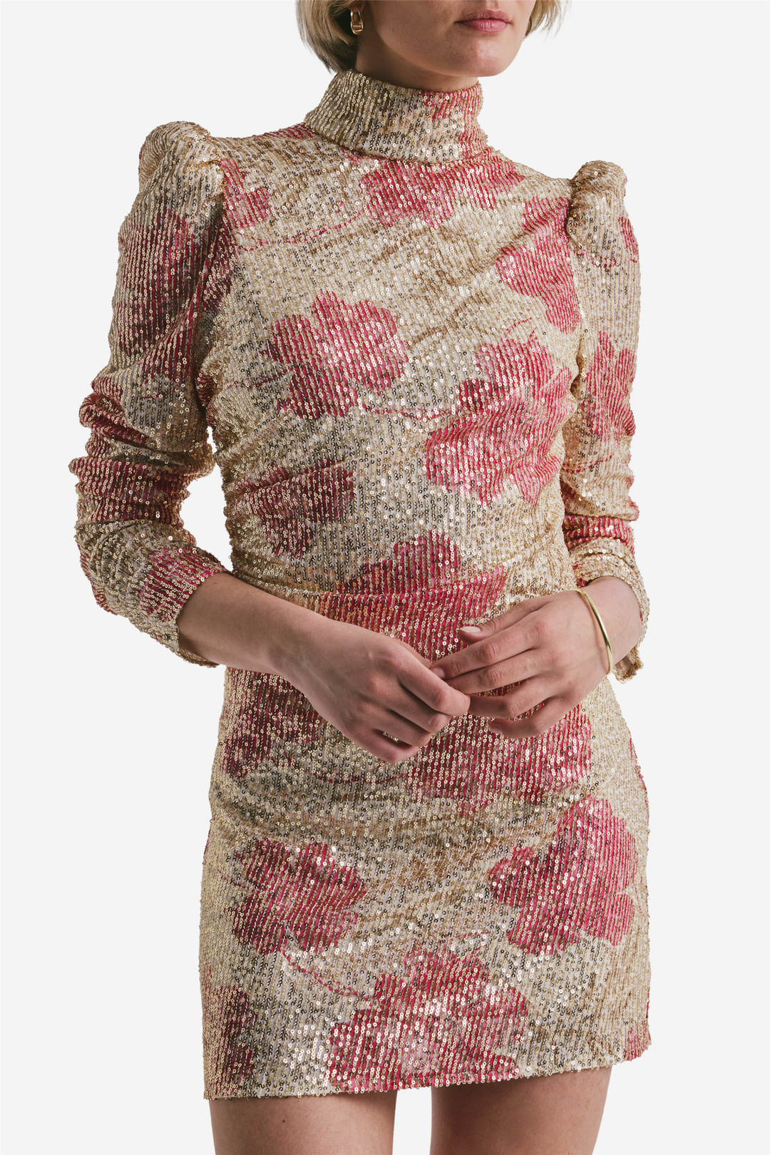 Sequins Rouching Dress Serenade