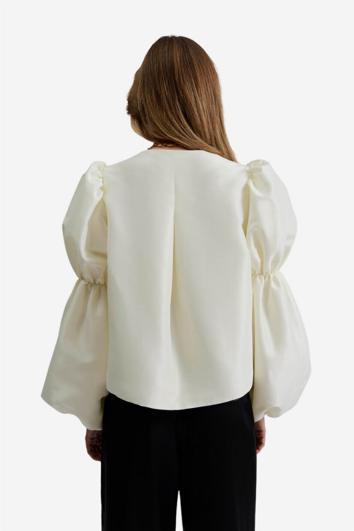 Zoey double pouf sleeve blouse Vanilla