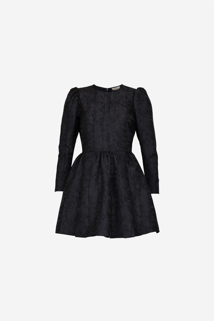 Brocade Mini Dress Black