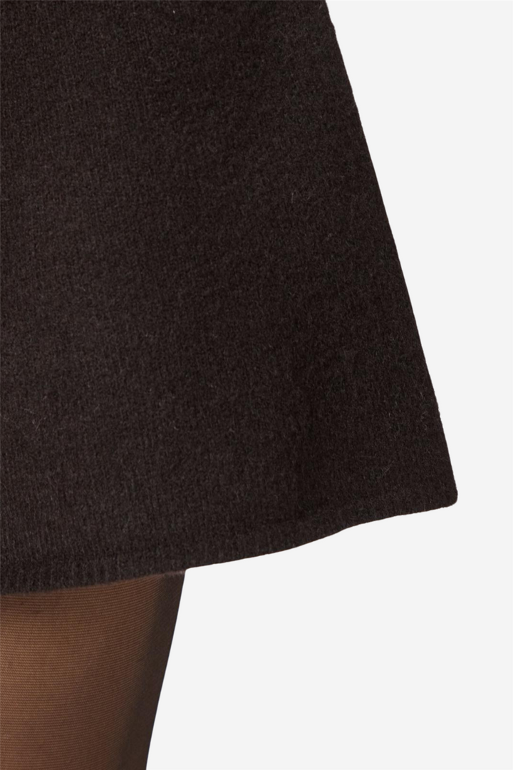 Gisa Knit Skirt Dark Brown