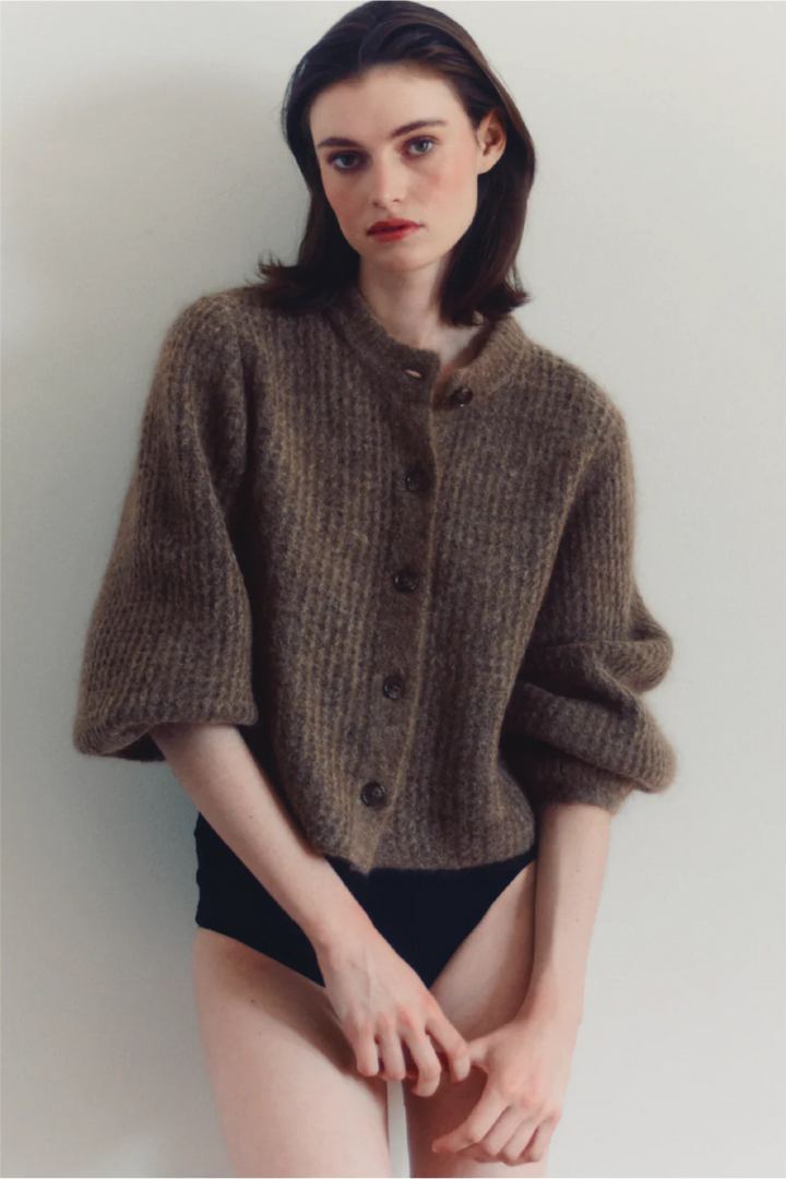 Sofia Mohair Cardigan Chocolate
