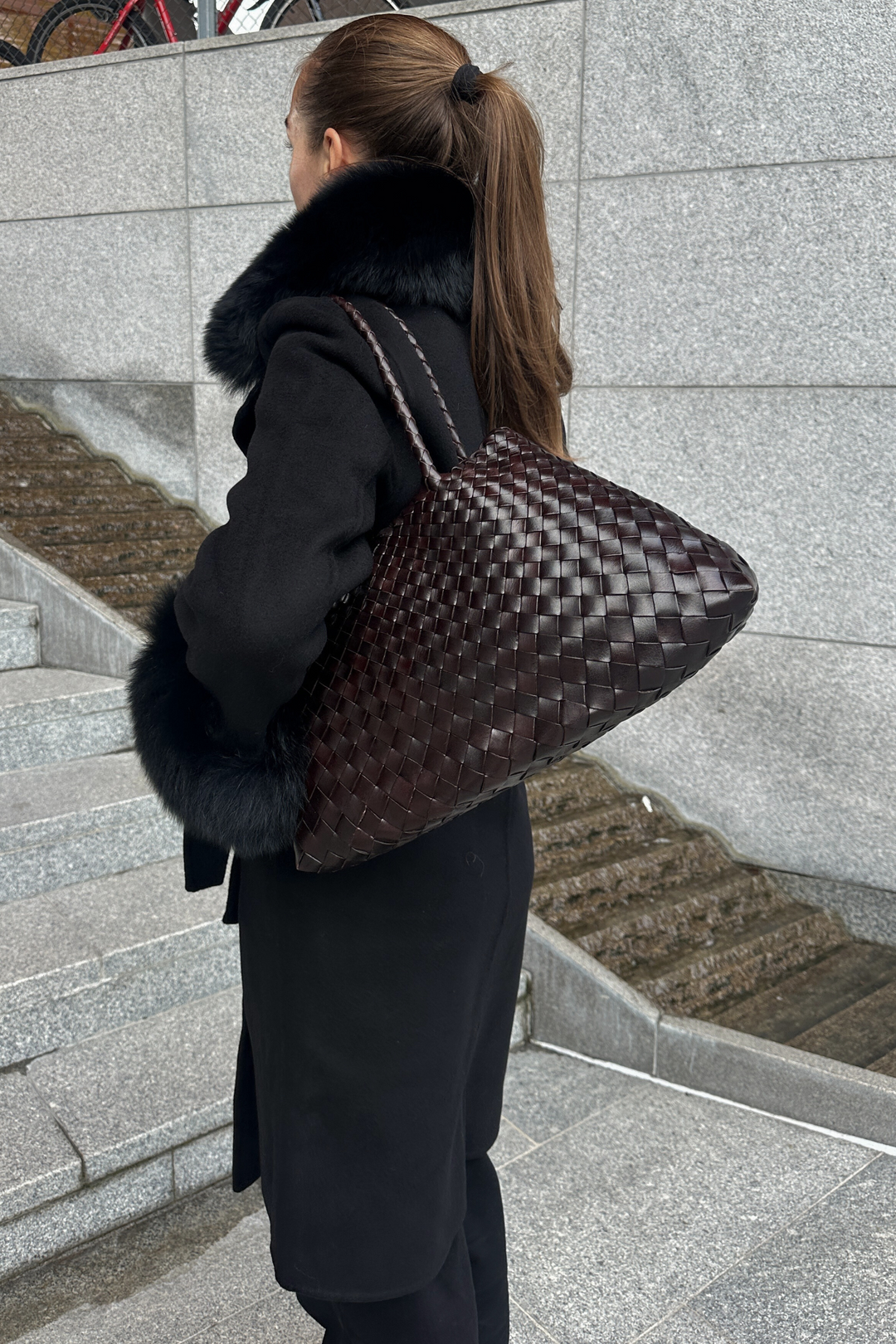 Dragon Diffusion Vesker Santa Croce Bag Big Dark Brown