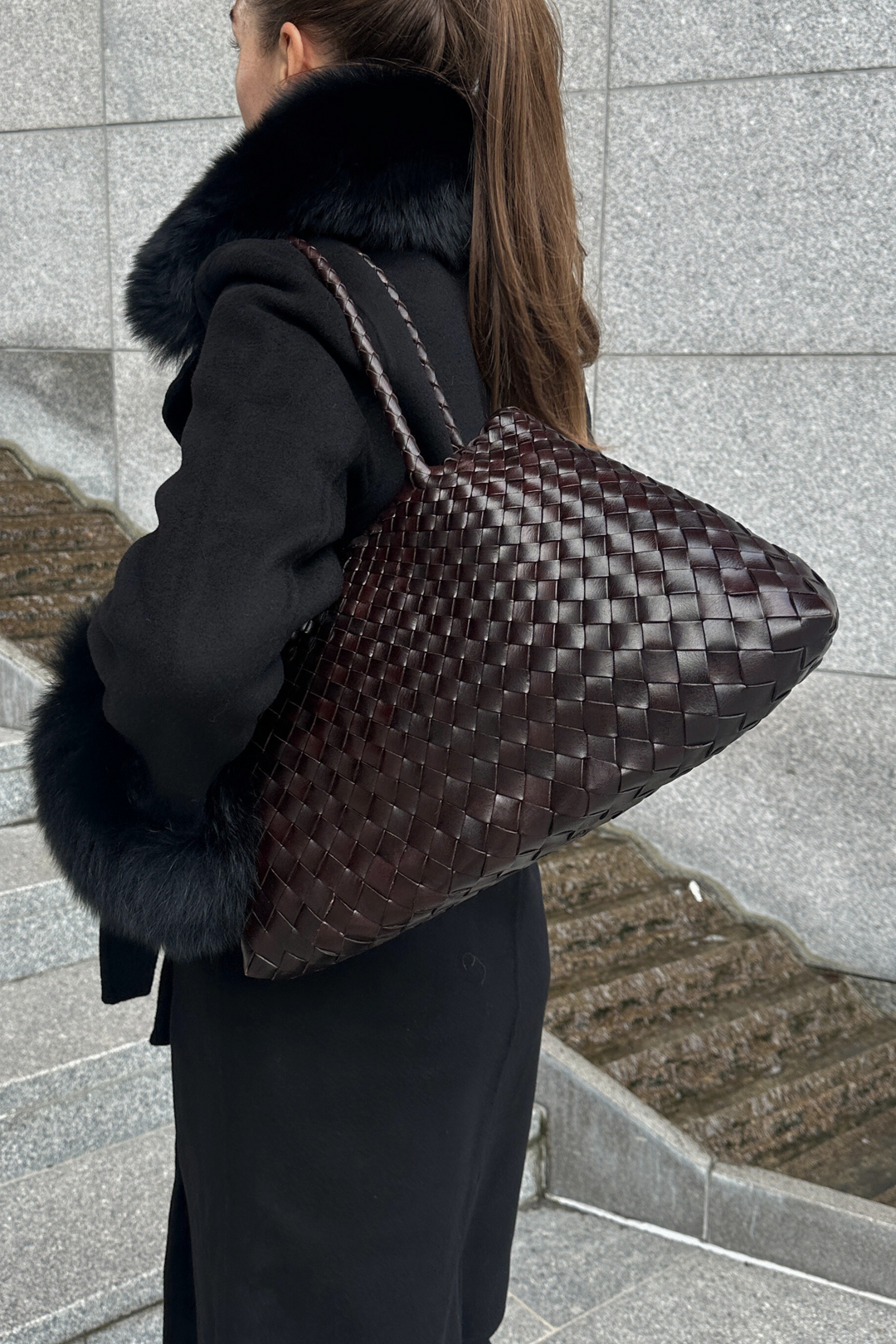 Dragon Diffusion Vesker Santa Croce Bag Big Dark Brown