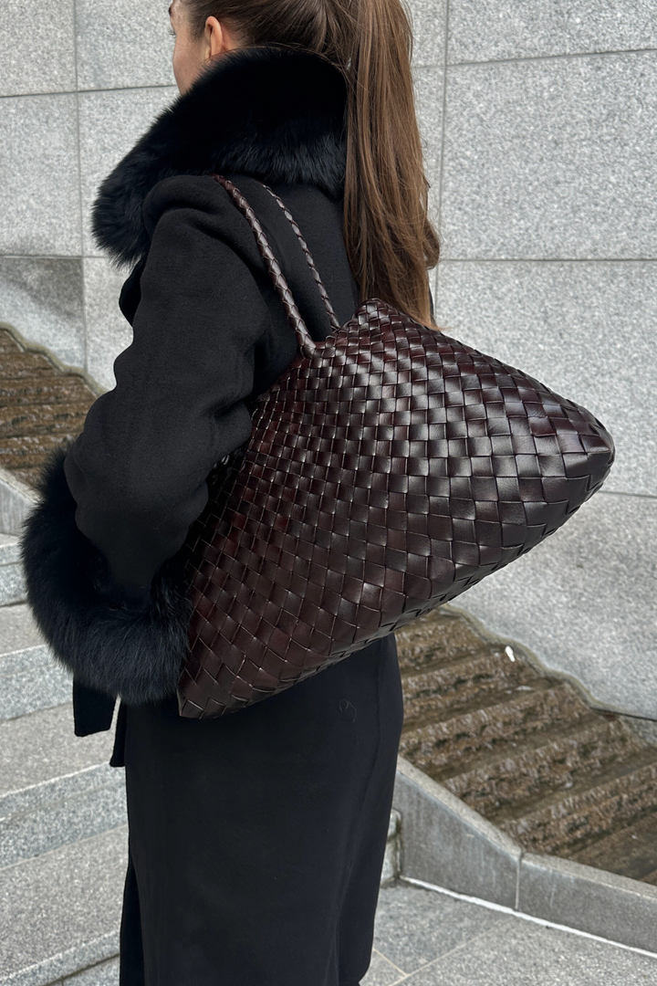 Dragon Diffusion Vesker Santa Croce Bag Big Dark Brown