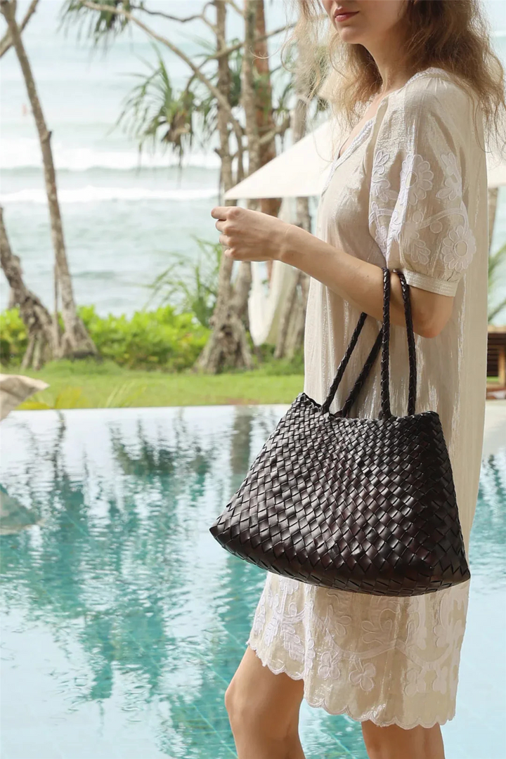 Dragon Diffusion Vesker Santa Croce Bag Big Dark Brown