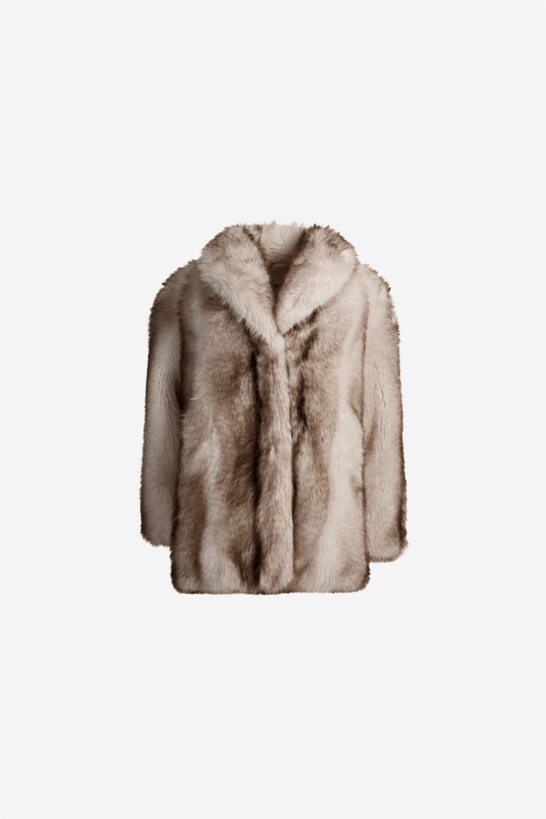 Ducie Yttertøy Emilia Fur Jacket Taupe Striped
