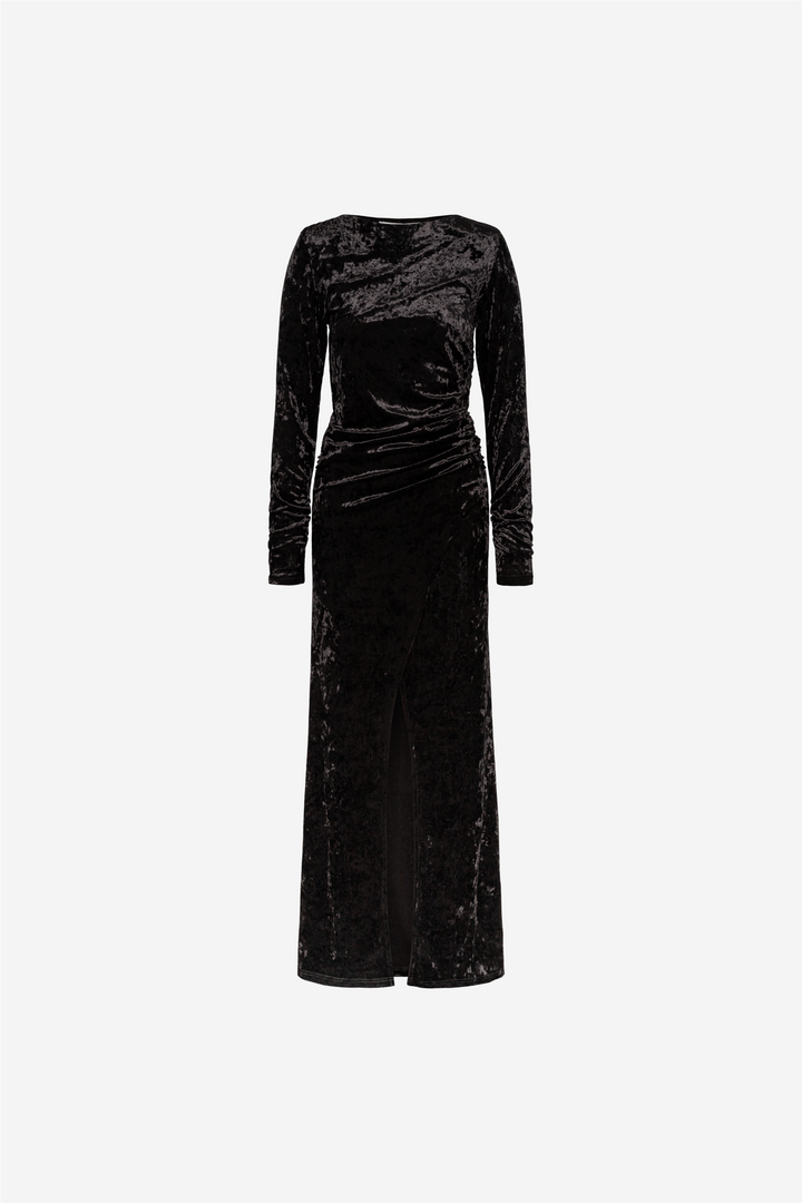San Dona Dress Velvet Black