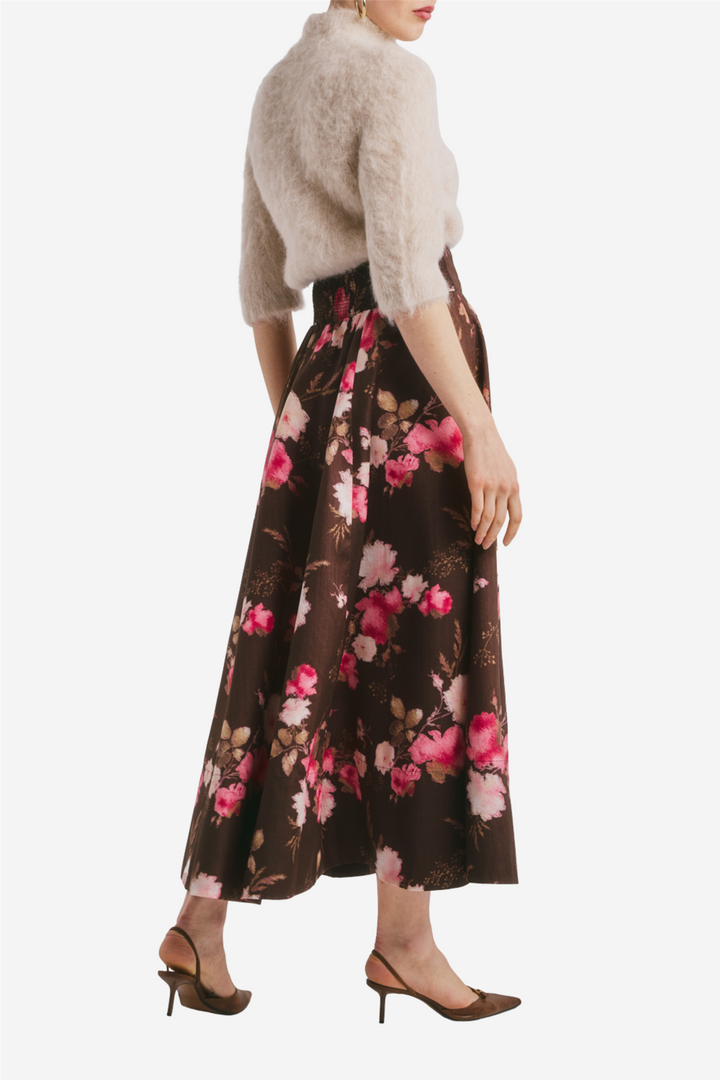 Taffeta Maxi Skirt Soft Bloom