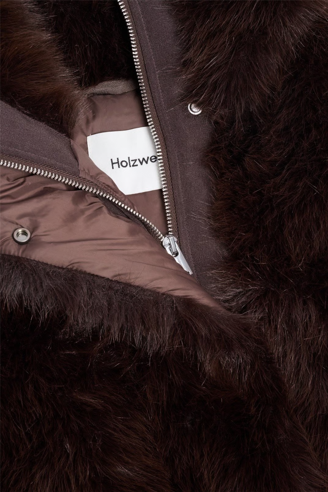 Steilia FauxFur Down Jacket Brown