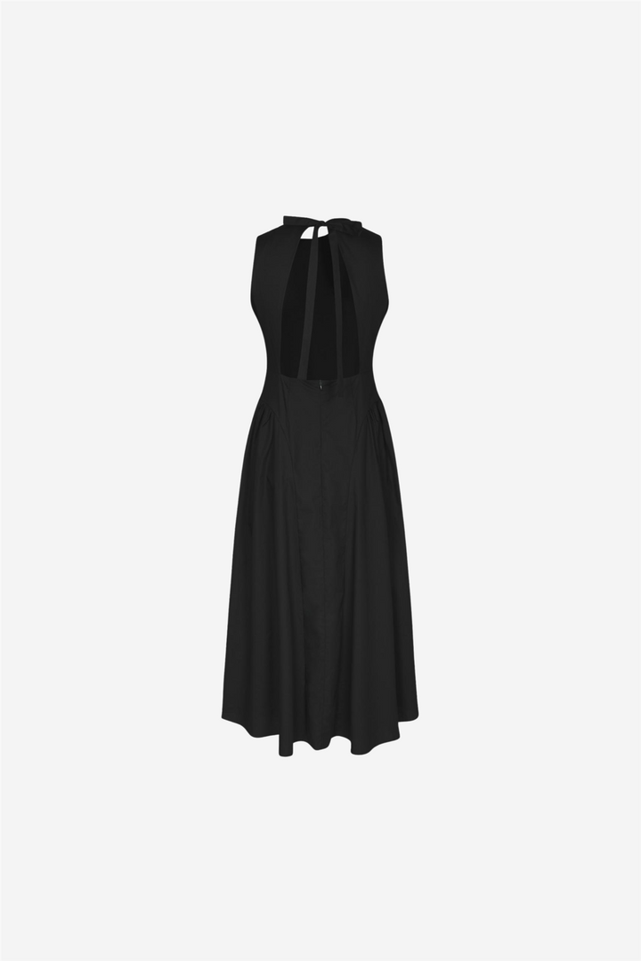 Zora Poplin Dress Black