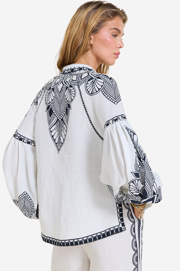 Sabrina Top Vanilla/Onyx Black