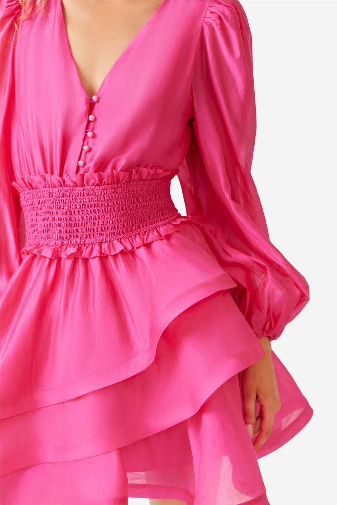 Kalani Sleeve Mini Dress Hotpink