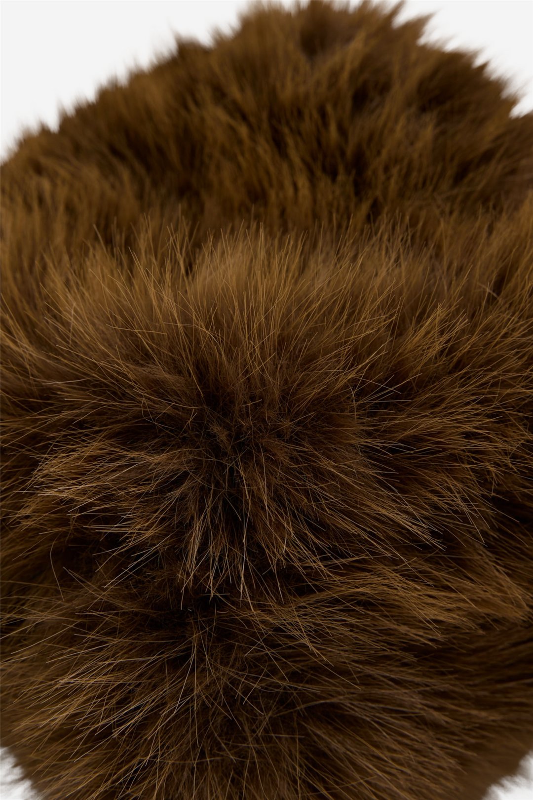 Dina Fake Fur Collar Brown