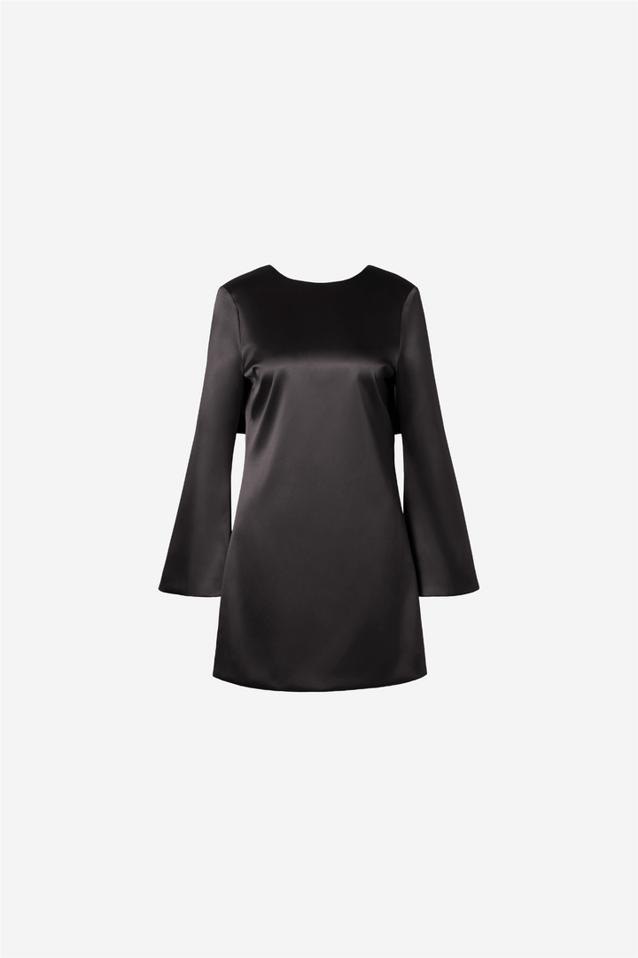 Elna Bow Detailed Mini Dress Black
