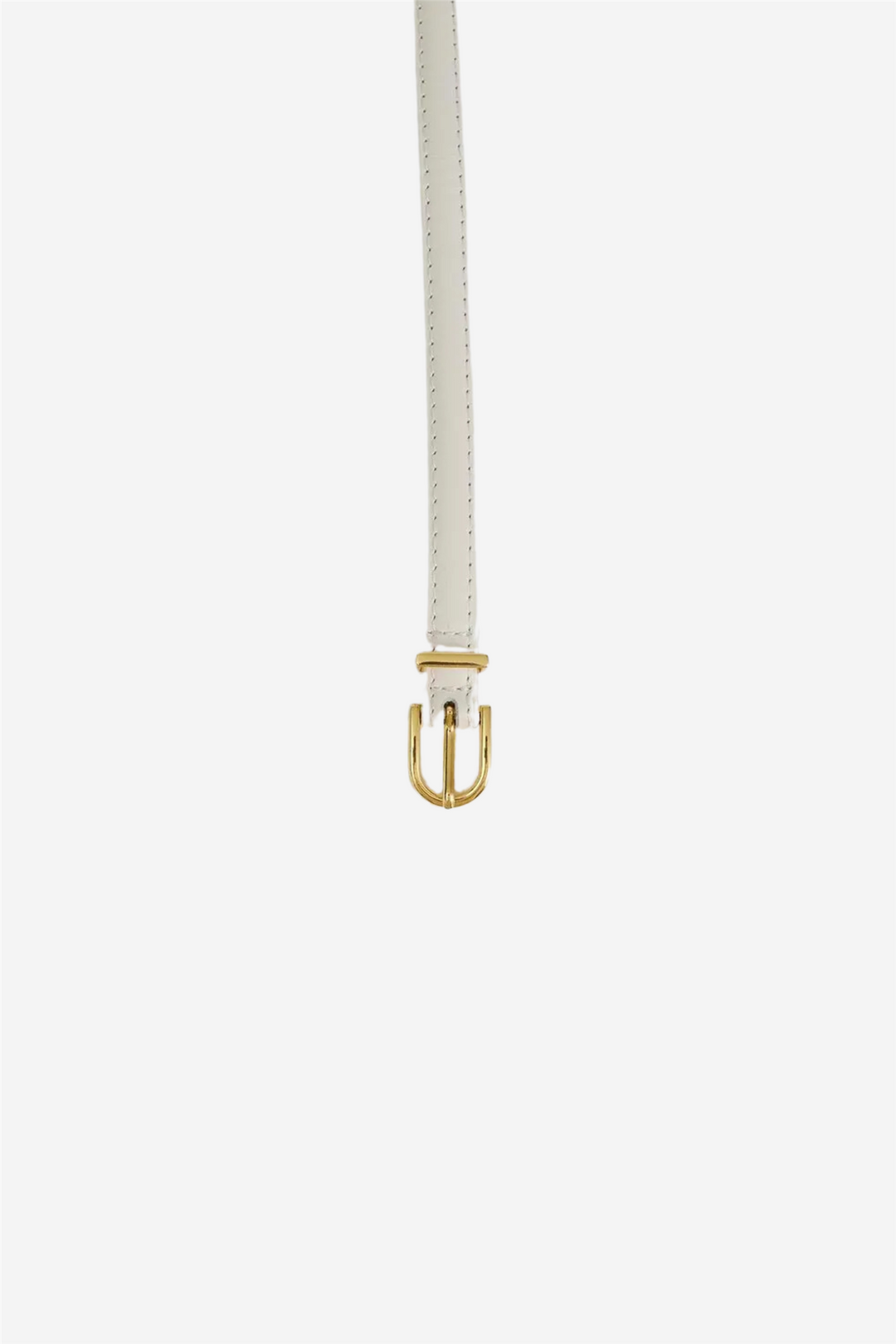 Blair Thin Leather Belt Vanilla