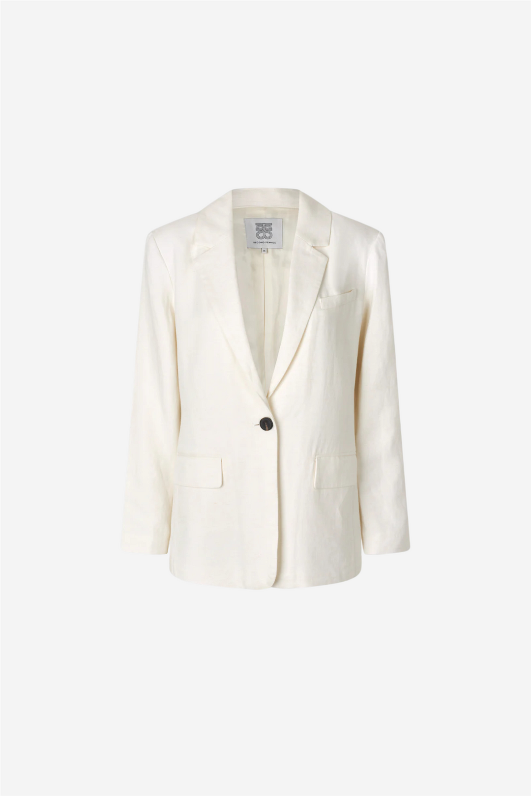 Lino New Fit Blazer White Alyssum