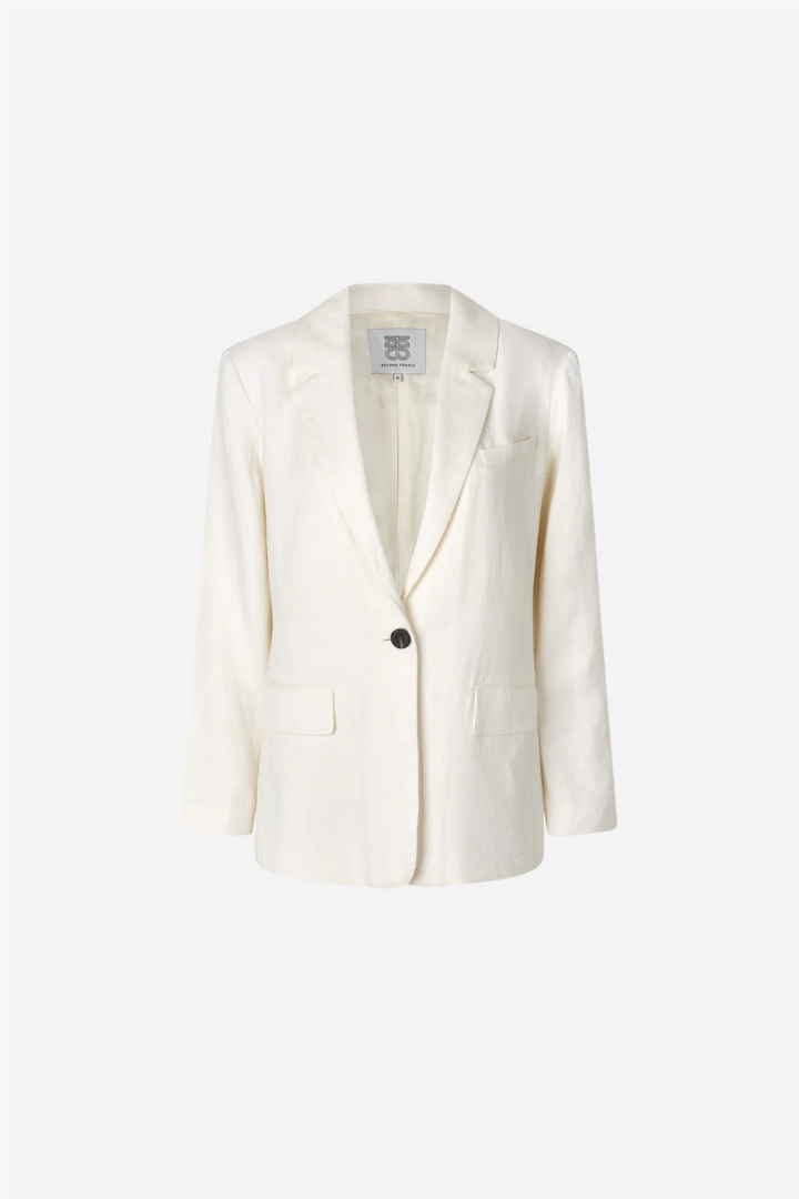 Lino New Fit Blazer White Alyssum