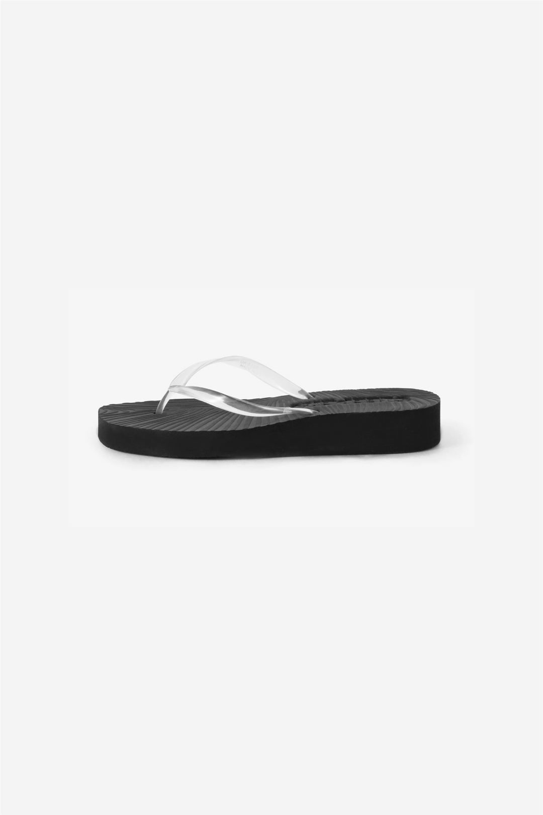 Tapered Platform Black Clear Transparent