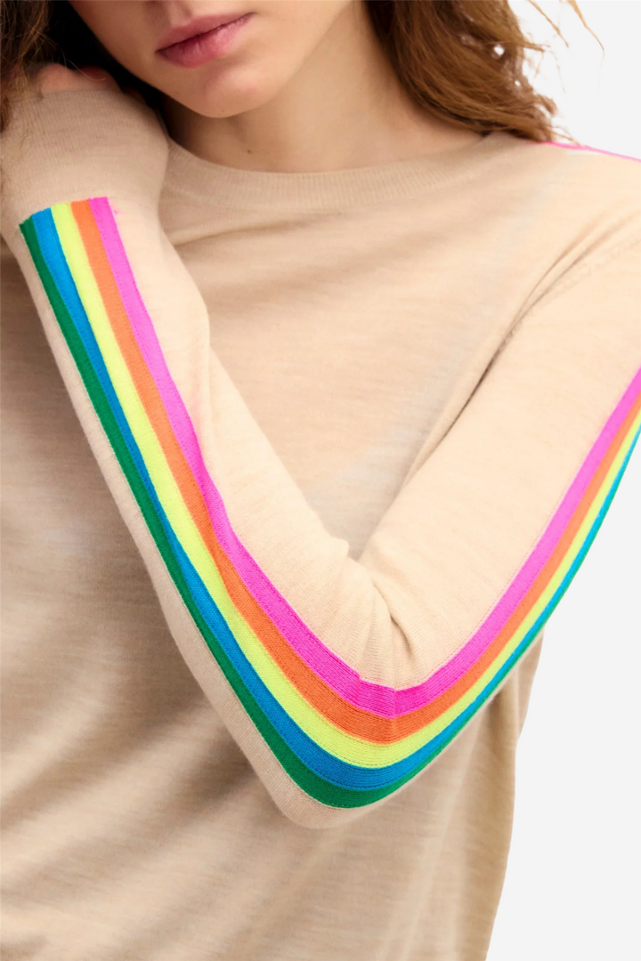 Crewneck Sweater Beige Chine