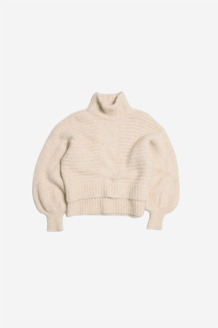 W Data Knit Sweater Ecru