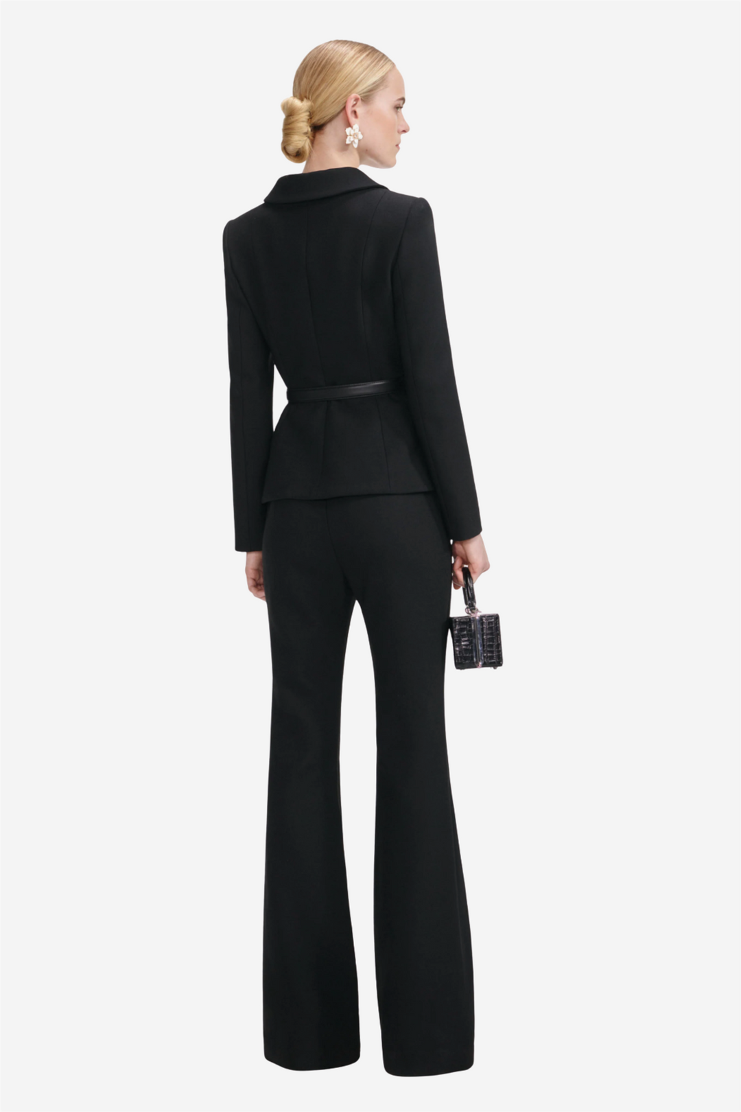 Black Wool Double Breasted Jumpsuit
