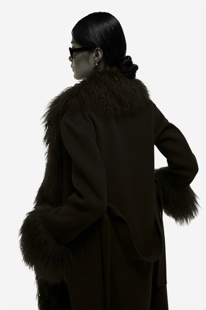 Lola Mongolian Coat Black