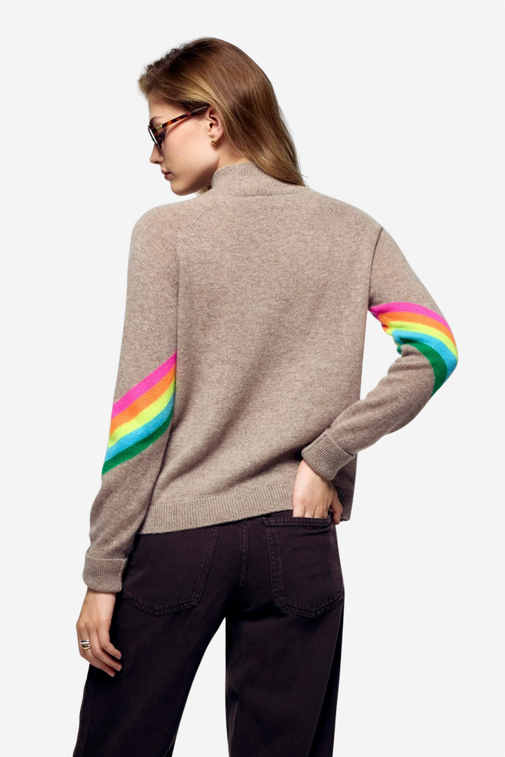 Mock Neck Sweater Taupe
