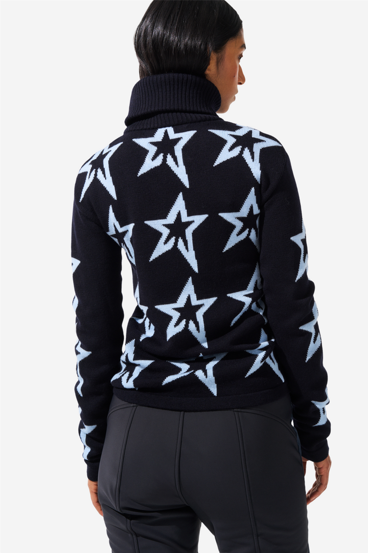 Star Dust Sweater Dark Charcoal Blue/Bluebird Star