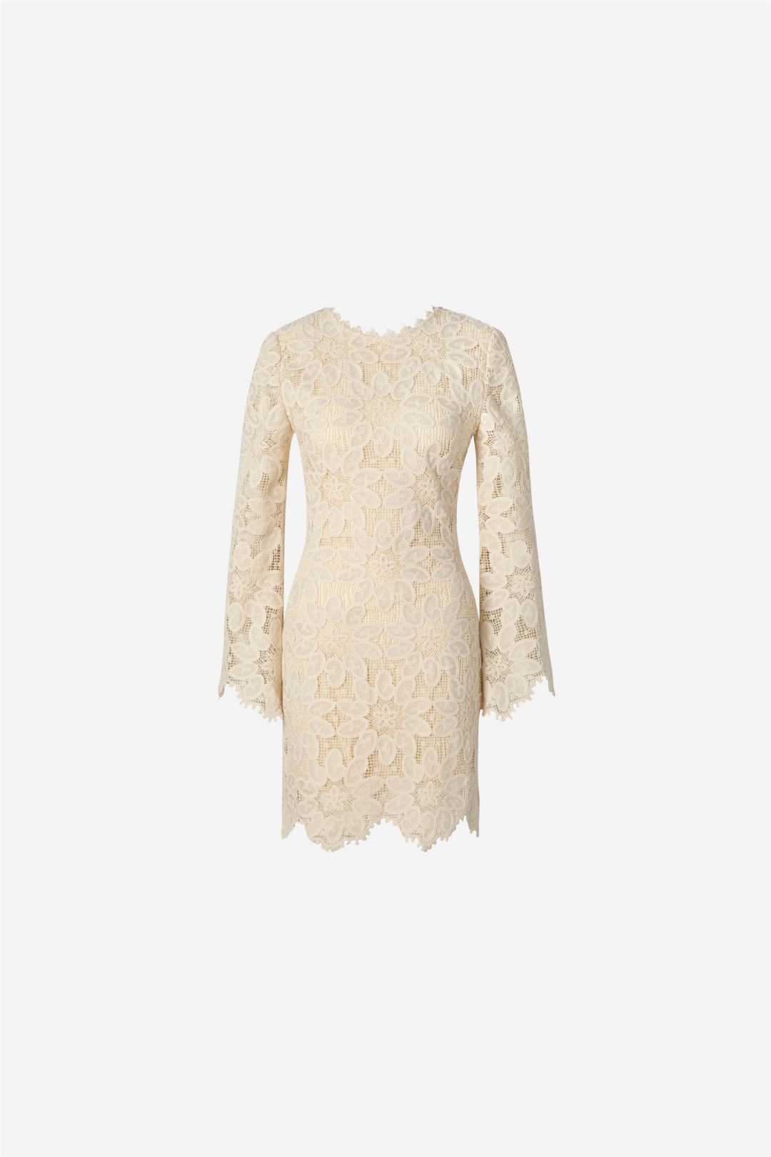 Imani Guipure Lace Mini Dress Sand