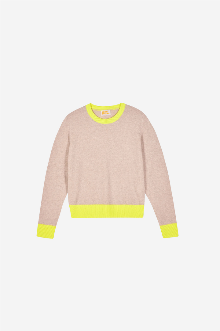 Crewneck Sweater Beige Chine