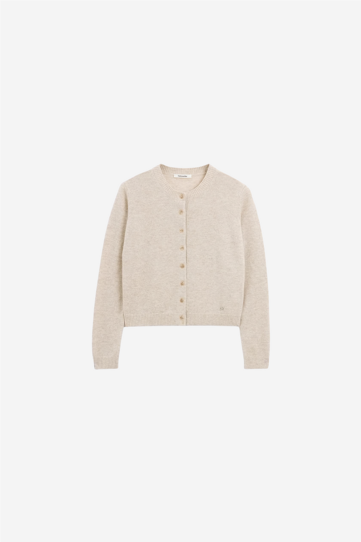 W. Cashmere Cardigan Sand