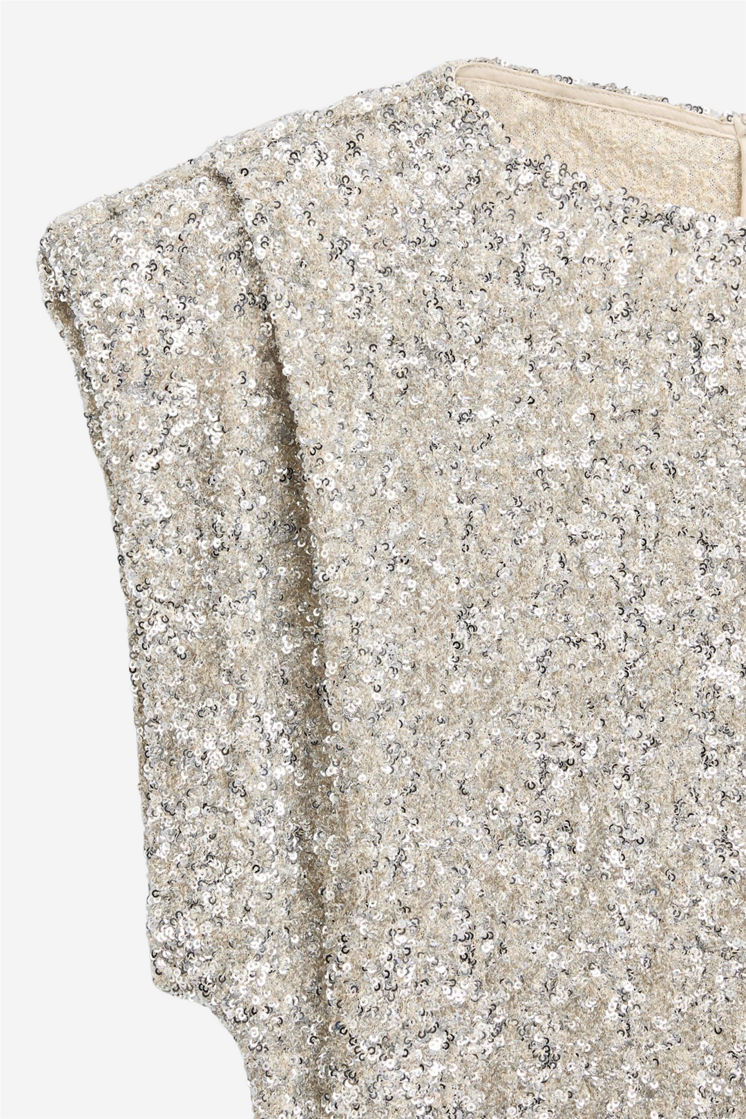 SUNSET SEQUIN TOP SILVER