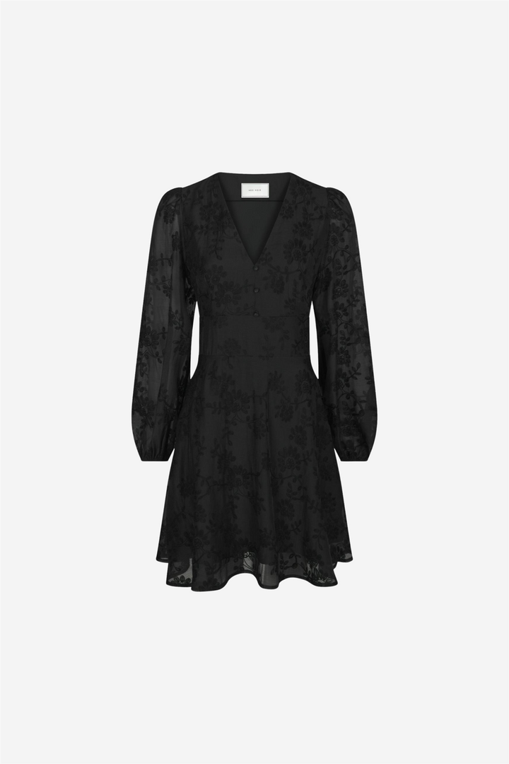 Milly Embroidery Dress Black