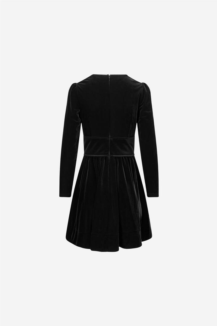 Tia Velour Dress Black