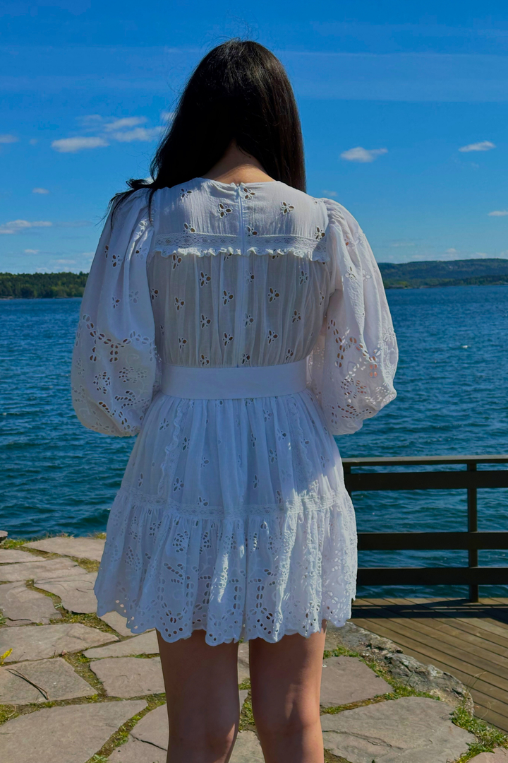 Embroidery Anglaise Mini Dress