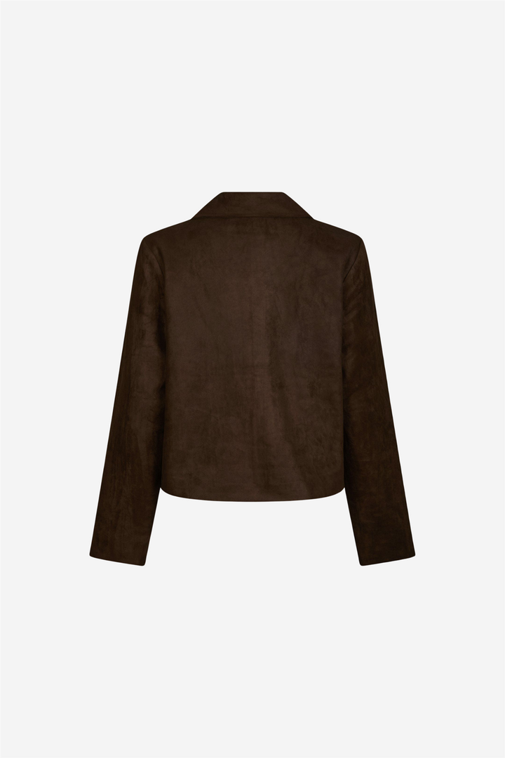 Nilo Suede Jacket Dark Brown