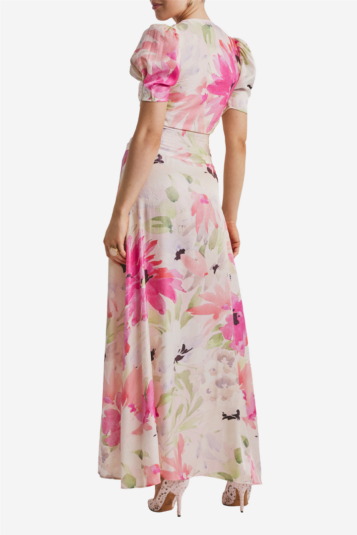 Shiny Button-Down Dress Soft Dew