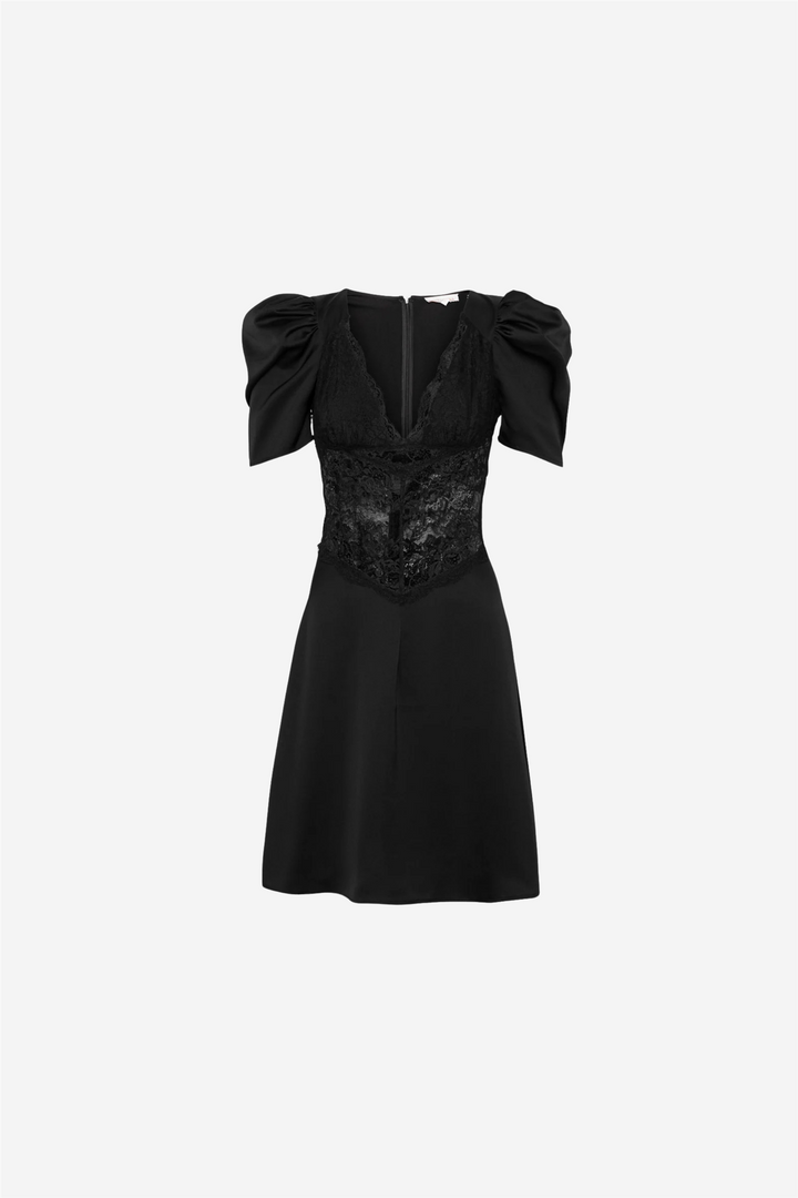 Francis Lace Mini Dress Black